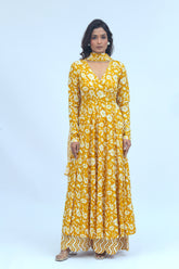 Amber Bloom Angrakha Kurta Set