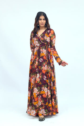 Meher Floral Wrap Anarkali