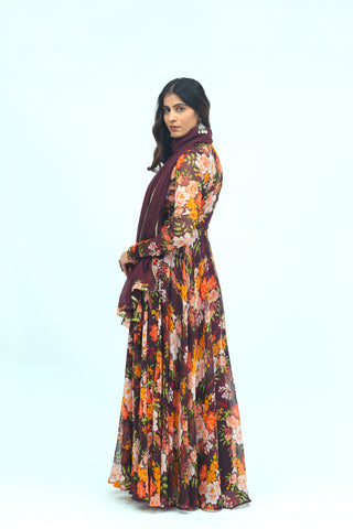 Meher Floral Wrap Anarkali