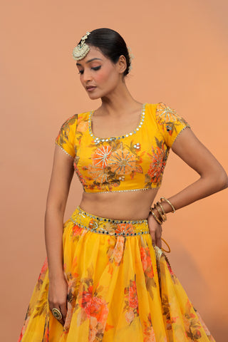 Gulbahar Floral Lehenga Set