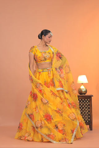 Gulbahar Floral Lehenga Set
